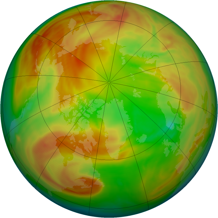 Arctic ozone map for 08 April 2007